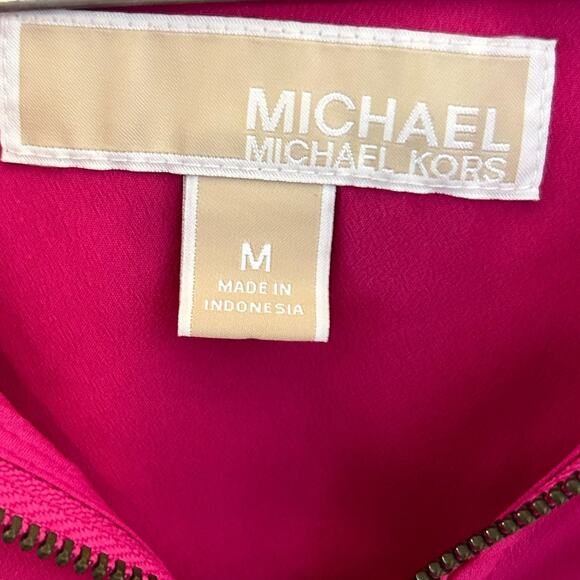 Michael Kors pink full zip top with pockets sz M - Picture 6 of 10